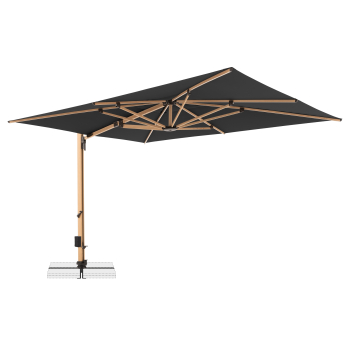 Doppler Premium Pendelschirm ALU WOOD XL ULTRA 400x300cm LED Anthrazit