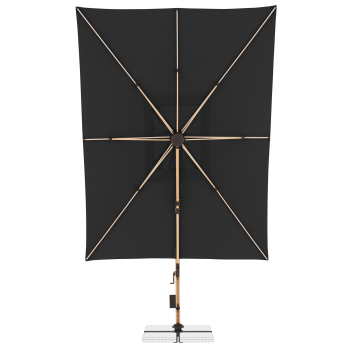 Preview: Doppler Premium Pendelschirm ALU WOOD XL ULTRA 400x300cm LED Anthrazit