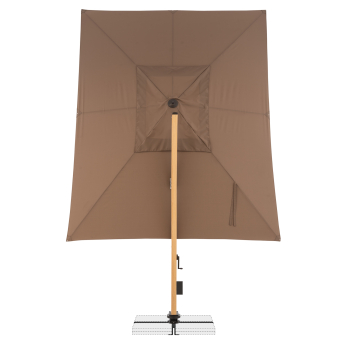 Preview: Doppler Premium Pendelschirm ALU WOOD XL ULTRA 400x300cm LED Greige