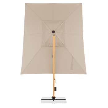 Preview: Doppler Premium LED Pendelschirm ALU WOOD XL ULTRA 400x300cm Natur