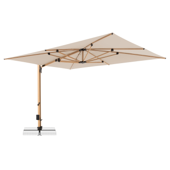 Doppler Premium LED Pendelschirm ALU WOOD XL ULTRA 400x300cm Natur