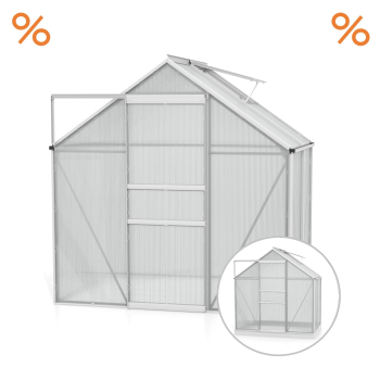 Vitavia Gewächshaus Comet 2500 4mm HKP BxTxH 195x131x197cm 2,5m² Alu eloxiert