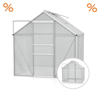 Vitavia Gewächshaus Comet 3800 4mm HKP BxTxH 195x195x197cm 3,8m² Alu eloxiert