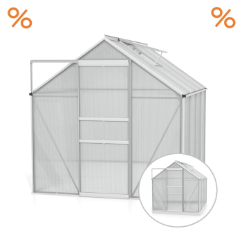 Vitavia Gewächshaus Comet 5000 4mm HKP BxTxH 195x257x197cm 5m² Alu eloxiert
