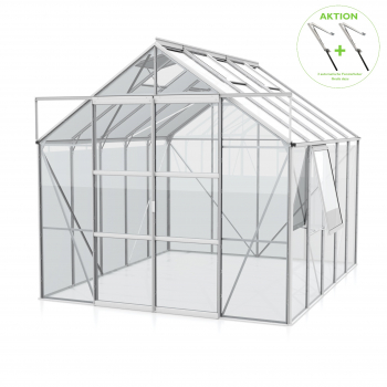 AKTION Vitavia Gewächshaus Jupiter 8300 257x321 ESG Glas Alu eloxiert + 2 Dachlüfter gratis