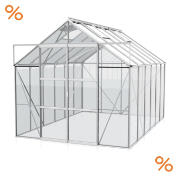 Vitavia Gewächshaus Uranus 9900 BxTxH 257x383x248cm ESG Glas 9,9m² Alu eloxiert