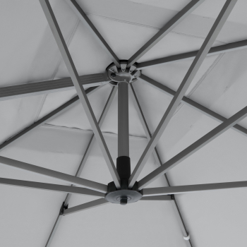 Doppler Großer Pendelschirm Active NEO Side 260x350cm Grau + Plattenständer