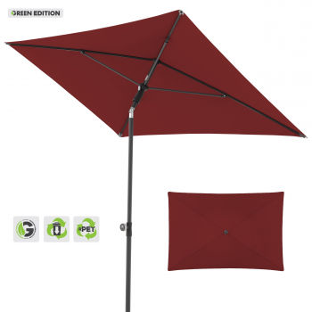 Doppler Sonnenschirm ACTIVE Green Edition 200x120cm Bordeaux + Schutzhülle