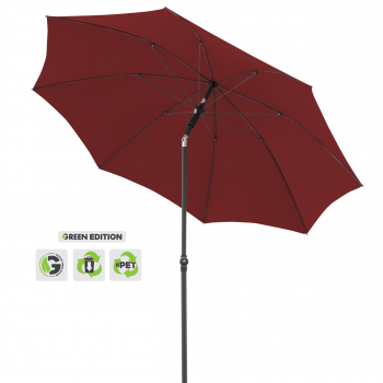 Doppler Sonnenschirm ACTIVE Green Edition 210cm knickbar Bordeaux + Schutzhülle