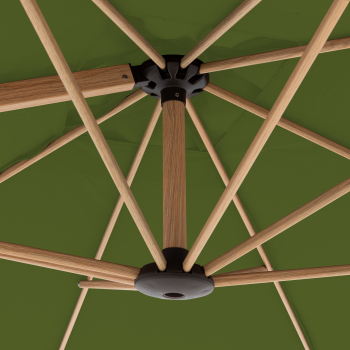 Doppler Pendelschirm ALU WOOD AX Ultra 220x300cm Kiwi Grün + Ständer