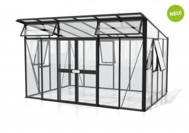 Vitavia Gewächshaus Aphrodite 11500 Kombi: ESG/HKP 11,5m² 295x393cm schwarz