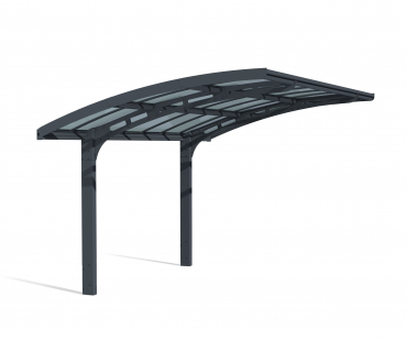 Palram-Canopia Alu Carport Arizona Breeze 5000 grau BxL 289x495cm Polycarbonat