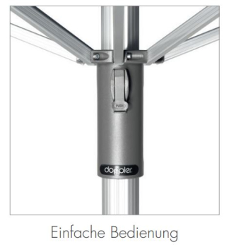 Preview: Doppler Gastro Marktschirm TELESTAR / BRAUMEISTER 500cm Teleskop