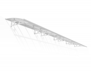 Palram-Canopia Tür Vordach BORDEAUX 8920 (892x139cm) Alu weiß - 6mm HKP