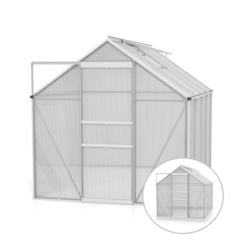 Vitavia Gewächshaus Comet 5000 4mm HKP BxTxH 195x257x197cm 5m² Alu eloxiert