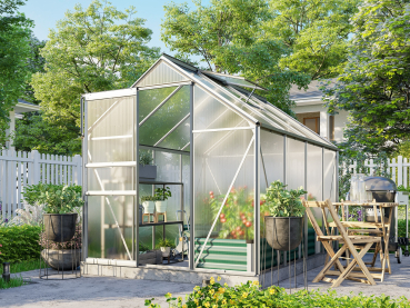 Preview: Vitavia Gewächshaus Comet 5000 4mm HKP BxTxH 195x257x197cm 5m² Alu eloxiert