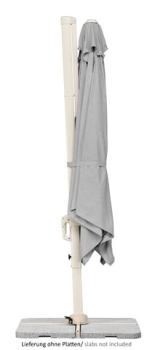 Schneider SET Ampelschirm Rhodos Twist Comfy 300x300cm Greige + Ständer + Hülle