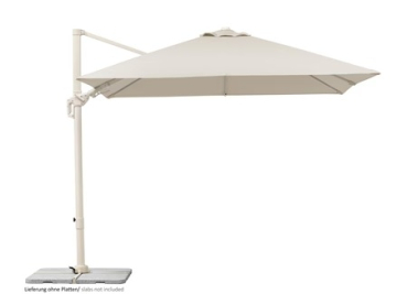 Schneider SET Ampelschirm Rhodos Twist Comfy 300x300cm Natur + Ständer + Hülle