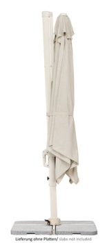 Schneider SET Ampelschirm Rhodos Twist Comfy 300x300cm Natur + Ständer + Hülle
