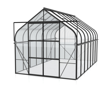 Vitavia Gewächshaus Diana 11500 ESG Glas BxTxH 264x445x255cm 11,5m² Alu schwarz