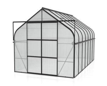 Vitavia Gewächshaus Diana 11500 4mm HKP BxTxH 264x445x255cm 11,5m² Alu schwarz