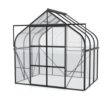 Vitavia Gewächshaus Diana 5000 3mm ESG Glas BxTxH 264x195x255cm 5m² Alu schwarz