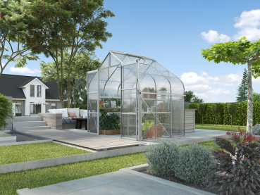 Preview: Vitavia Gewächshaus Diana 5000 4mm HKP BxTxH 264x195x255cm 5m² Alu eloxiert