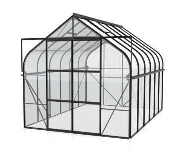 Vitavia Gewächshaus Diana 9900 ESG Glas BxTxH 264x383x255cm 9,9m² Alu schwarz