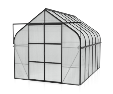 Vitavia Gewächshaus Diana 9900 4mm HKP BxTxH 264x383x255cm 9,9m² Alu schwarz