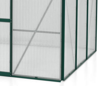 Vitavia Gewächshaus Diana 6700 4mm HKP BxTxH 264x258x255cm 6,7m² Alu smaragd