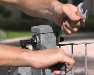 Preview: Elmar Jung Einzeltor Premium HxB 80x120cm eckige Pfosten 60/60 anthrazit