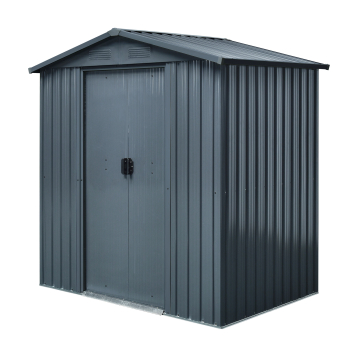 Preisgünstiges Metall Gerätehaus Basic 2,5㎡ L131xB194xH184cm Satteldach von Elmar Jung