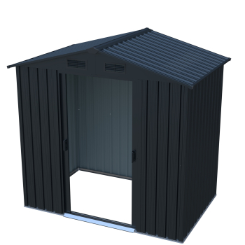 Preview: Preisgünstiges Metall Gerätehaus Basic 2,5㎡ L131xB194xH184cm Satteldach von Elmar Jung