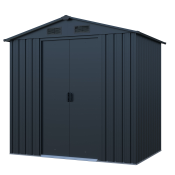 Preisgünstiges Metall Gerätehaus Basic 2,5㎡ L131xB194xH184cm Satteldach von Elmar Jung