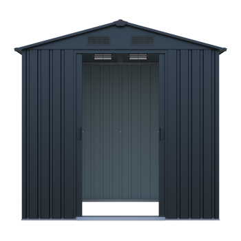 Preisgünstiges Metall Gerätehaus Basic 2,5㎡ L131xB194xH184cm Satteldach von Elmar Jung