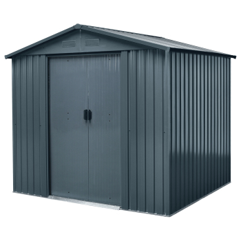 Preisgünstiges Metall Gerätehaus Basic 4㎡ L174xB236xH190cm Satteldach von Elmar Jung