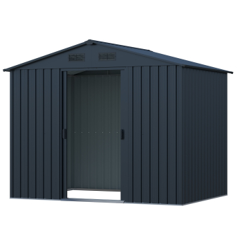 Preisgünstiges Metall Gerätehaus Basic 4㎡ L174xB236xH190cm Satteldach von Elmar Jung