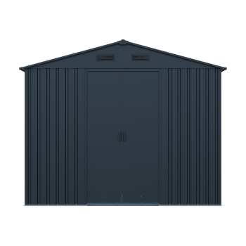 Preisgünstiges Metall Gerätehaus Basic 4㎡ L174xB236xH190cm Satteldach von Elmar Jung