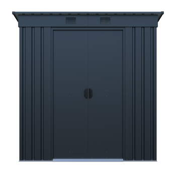 Preview: Preisgünstiges kleines Metall Gerätehaus Pultdach 1,7㎡ L110xB174xH174cm von Elmar Jung