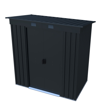 Preisgünstiges kleines Metall Gerätehaus Pultdach 1,7㎡ L110xB174xH174cm von Elmar Jung