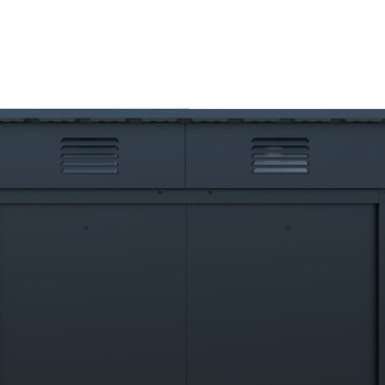 Preisgünstiges kleines Metall Gerätehaus Pultdach 1,7㎡ L110xB174xH174cm von Elmar Jung