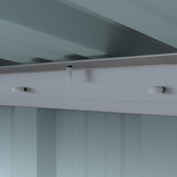 Preisgünstiges kleines Metall Gerätehaus Pultdach 1,7㎡ L110xB174xH174cm von Elmar Jung