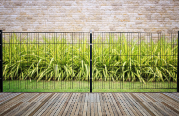 Preview: Elmar Jung 10m Einstabmattenzaun Set Standard 50cm hoch anthrazit 6 Pfosten 40/40