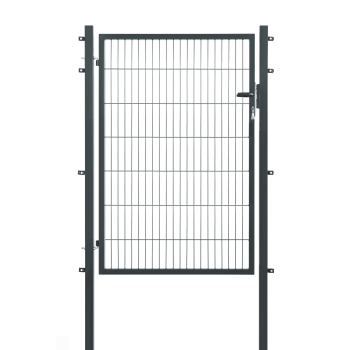Elmar Jung Einzeltor Premium HxB 140x120cm eckige Pfosten 60/60 anthrazit