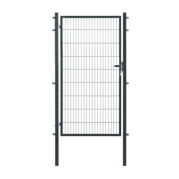 Elmar Jung Einzeltor Premium HxB 180x120cm eckige Pfosten 60/60 anthrazit