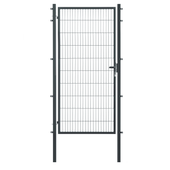 Elmar Jung Einzeltor Premium HxB 200x120cm eckige Pfosten 60/60 anthrazit