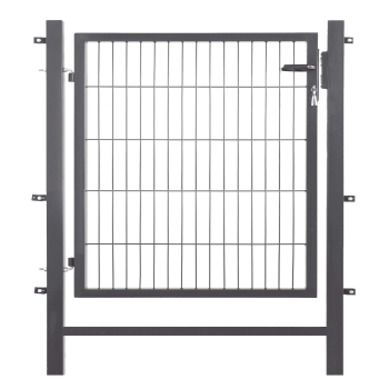 Elmar Jung Einzeltor Simple HxB 100x100cm eckige Pfosten 60/60 anthrazit - vormontiert