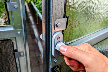 Vario Stabiles Stahl Anlehngewächshaus EMIL Nörpelglas Breite: 275cm Längen: 300-450-600-750cm