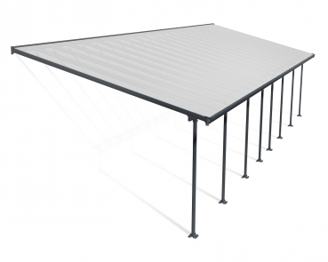 Palram-Canopia Terrassenüberdachung Feria 4x12.1 anthrazit 386x1212cm 8mm HKP