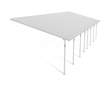 Palram-Canopia Terrassenüberdachung Feria 4x12.1 weiss 386x1212cm 8mm HKP
